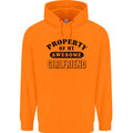 Property of My Awesome Girlfriend Funny Mens 80% Cotton Hoodie Orange