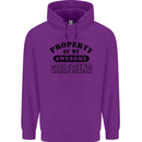 Property of My Awesome Girlfriend Funny Mens 80% Cotton Hoodie Purple