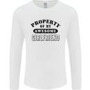 Property of My Awesome Girlfriend Funny Mens Long Sleeve T-Shirt White