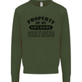 Property of My Awesome Girlfriend Funny Mens Sweatshirt Jumper Forest Green