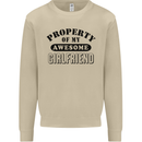 Property of My Awesome Girlfriend Funny Mens Sweatshirt Jumper Sand