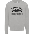 Property of My Awesome Girlfriend Funny Mens Sweatshirt Jumper Sports Grey