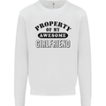 Property of My Awesome Girlfriend Funny Mens Sweatshirt Jumper White