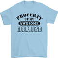 Property of My Awesome Girlfriend Funny Mens T-Shirt Cotton Gildan Light Blue