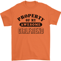 Property of My Awesome Girlfriend Funny Mens T-Shirt Cotton Gildan Orange