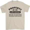 Property of My Awesome Girlfriend Funny Mens T-Shirt Cotton Gildan Sand