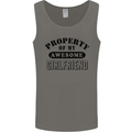Property of My Awesome Girlfriend Funny Mens Vest Tank Top Charcoal