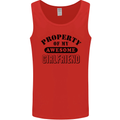 Property of My Awesome Girlfriend Funny Mens Vest Tank Top Red