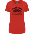 Property of My Awesome Girlfriend Funny Womens Wider Cut T-Shirt Red