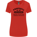 Property of My Awesome Girlfriend Funny Womens Wider Cut T-Shirt Red