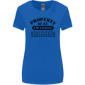 Property of My Awesome Girlfriend Funny Womens Wider Cut T-Shirt Royal Blue
