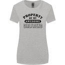 Property of My Awesome Girlfriend Funny Womens Wider Cut T-Shirt Sports Grey