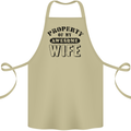Property of My Awesome Wife Valentine's Day Cotton Apron 100% Organic Khaki