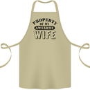 Property of My Awesome Wife Valentine's Day Cotton Apron 100% Organic Khaki