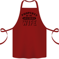 Property of My Awesome Wife Valentine's Day Cotton Apron 100% Organic Maroon