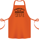 Property of My Awesome Wife Valentine's Day Cotton Apron 100% Organic Orange