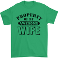 Property of My Awesome Wife Valentine's Day Mens T-Shirt Cotton Gildan Irish Green