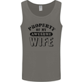 Property of My Awesome Wife Valentine's Day Mens Vest Tank Top Charcoal