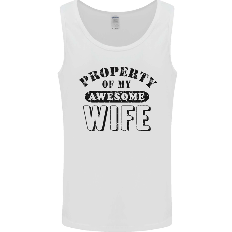 Property of My Awesome Wife Valentine's Day Mens Vest Tank Top White