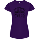 Property of My Awesome Wife Valentine's Day Womens Petite Cut T-Shirt Purple