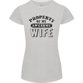 Property of My Awesome Wife Valentine's Day Womens Petite Cut T-Shirt Sports Grey