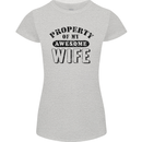 Property of My Awesome Wife Valentine's Day Womens Petite Cut T-Shirt Sports Grey