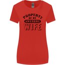 Property of My Awesome Wife Valentine's Day Womens Wider Cut T-Shirt Red