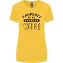 Property of My Awesome Wife Valentine's Day Womens Wider Cut T-Shirt Yellow