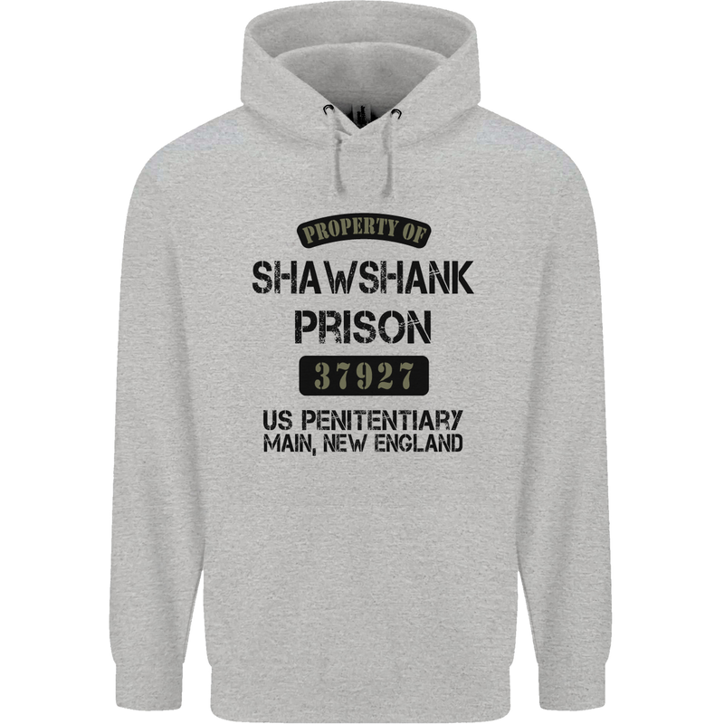 Property of Shawshank Prison Movie 90's Childrens Kids Hoodie Sports Grey
