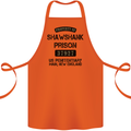 Property of Shawshank Prison Movie 90's Cotton Apron 100% Organic Orange