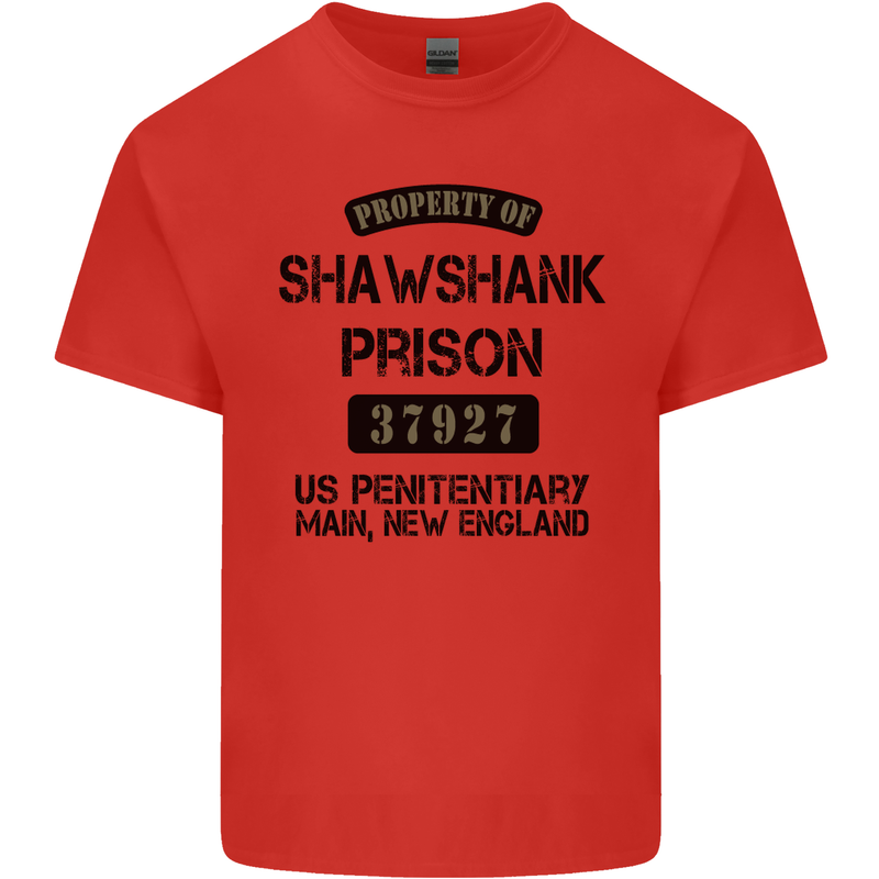 Property of Shawshank Prison Movie 90's Kids T-Shirt Childrens Red