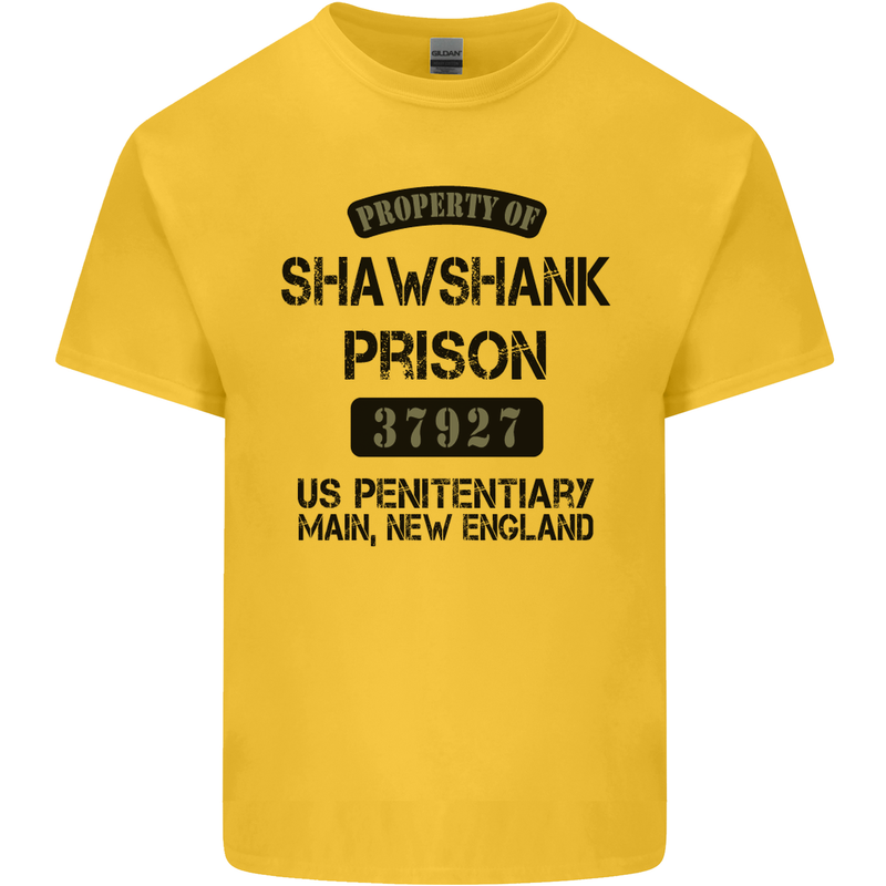 Property of Shawshank Prison Movie 90's Kids T-Shirt Childrens Yellow