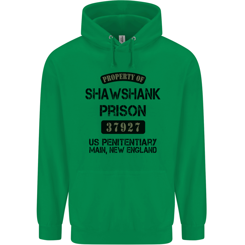 Property of Shawshank Prison Movie 90's Mens 80% Cotton Hoodie Irish Green