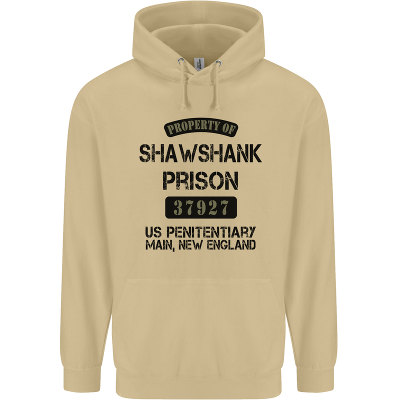 Property of Shawshank Prison Movie 90's Mens 80% Cotton Hoodie Sand