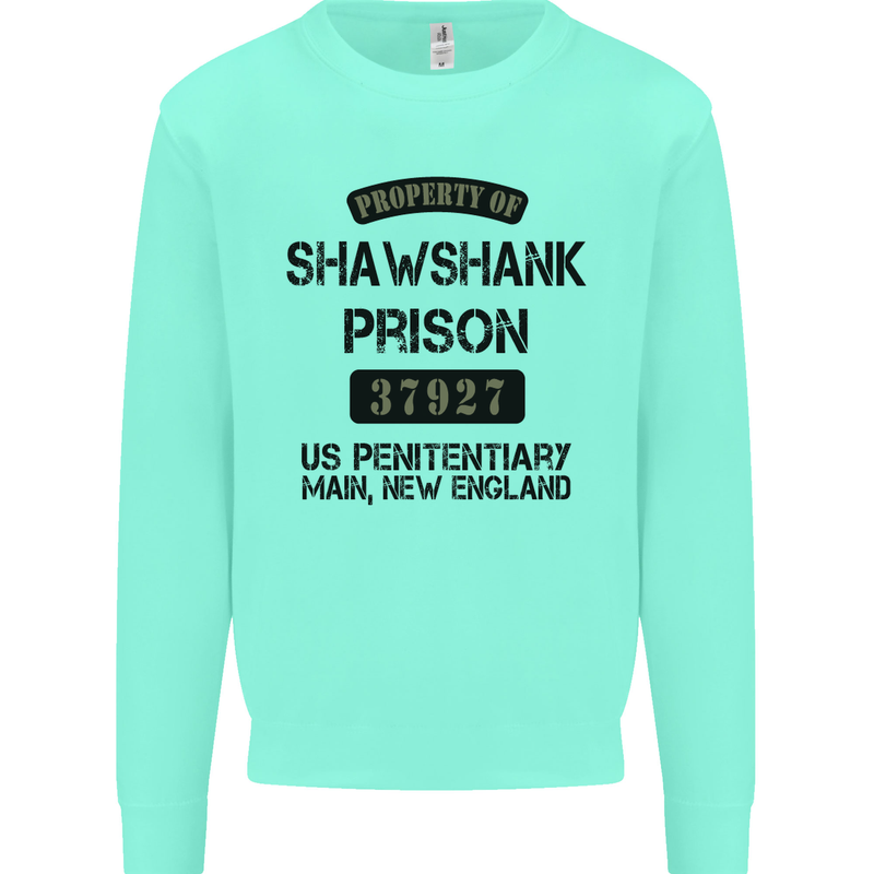 Property of Shawshank Prison Movie 90's Mens Sweatshirt Jumper Peppermint