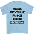 Property of Shawshank Prison Movie 90's Mens T-Shirt Cotton Gildan Light Blue