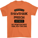 Property of Shawshank Prison Movie 90's Mens T-Shirt Cotton Gildan Orange