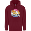 Proud To Be Gay LGBT Pride Awareness Childrens Kids Hoodie Maroon