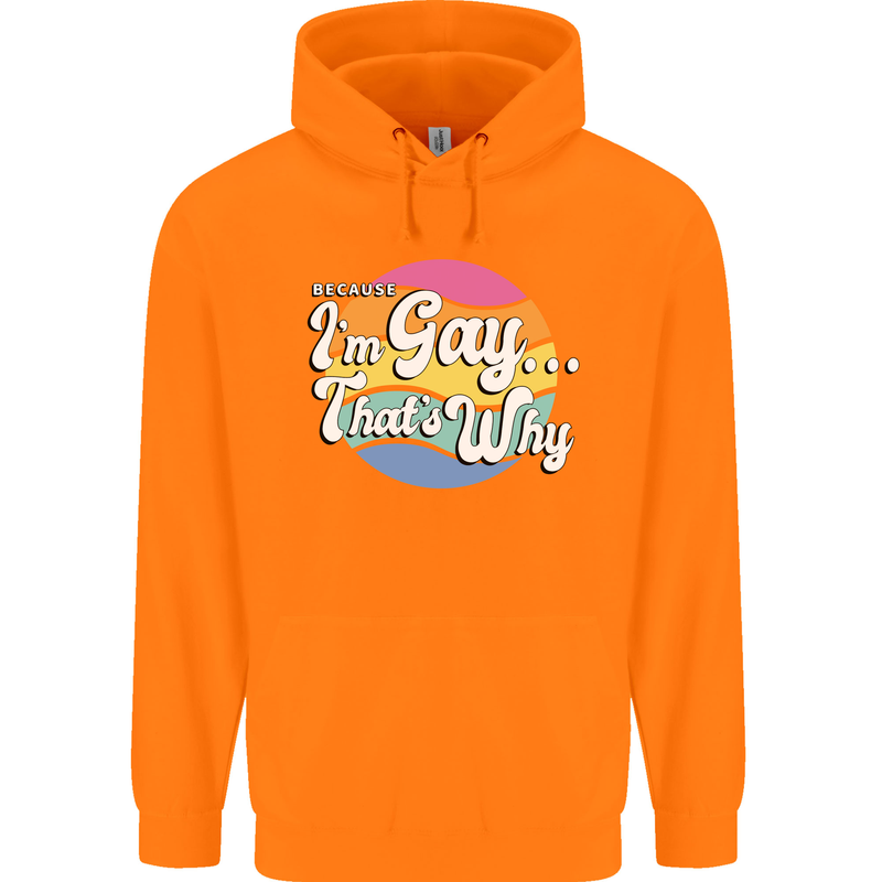 Proud To Be Gay LGBT Pride Awareness Childrens Kids Hoodie Orange