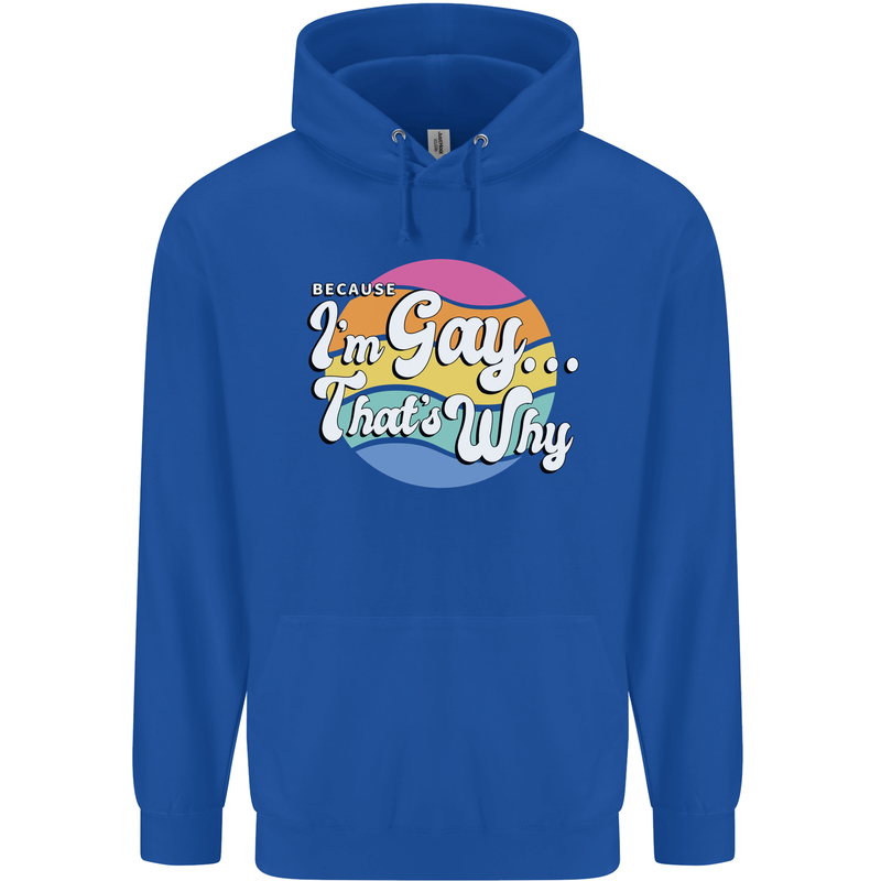 Proud To Be Gay LGBT Pride Awareness Childrens Kids Hoodie Royal Blue