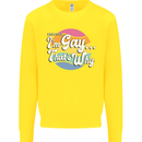 Proud To Be Gay LGBT Pride Awareness Kids Sweatshirt Jumper Yellow