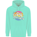 Proud To Be Gay LGBT Pride Awareness Mens 80% Cotton Hoodie Peppermint