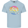 Proud To Be Gay LGBT Pride Awareness Mens Cotton T-Shirt Tee Top Light Blue