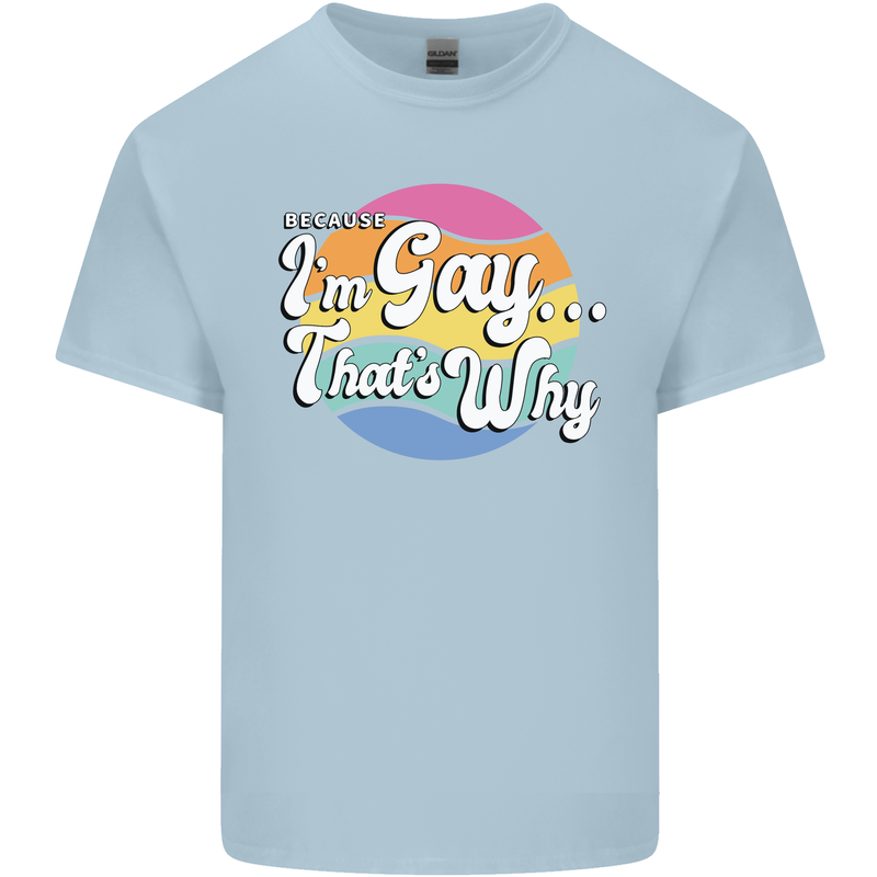 Proud To Be Gay LGBT Pride Awareness Mens Cotton T-Shirt Tee Top Light Blue