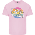 Proud To Be Gay LGBT Pride Awareness Mens Cotton T-Shirt Tee Top Light Pink