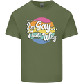 Proud To Be Gay LGBT Pride Awareness Mens Cotton T-Shirt Tee Top Military Green