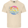 Proud To Be Gay LGBT Pride Awareness Mens Cotton T-Shirt Tee Top Natural