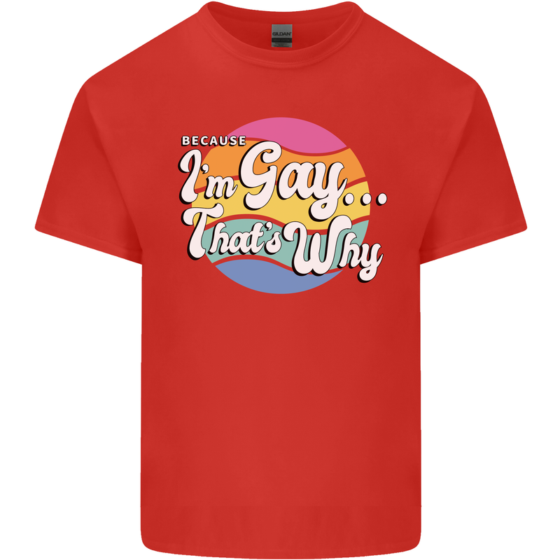 Proud To Be Gay LGBT Pride Awareness Mens Cotton T-Shirt Tee Top Red