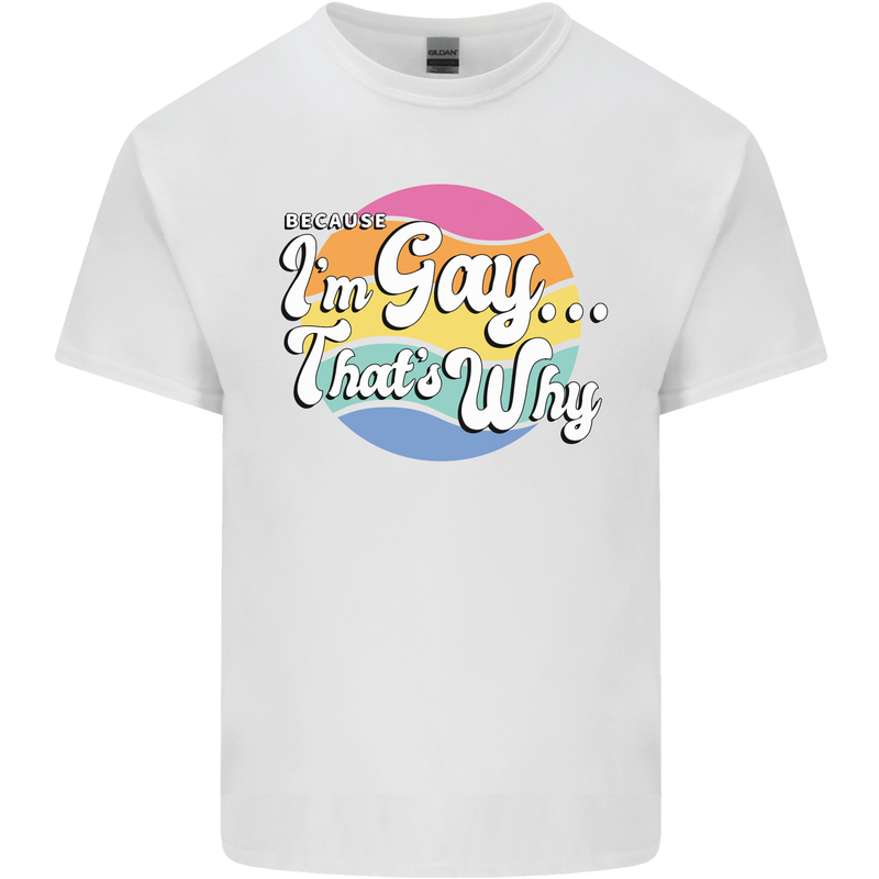 Proud To Be Gay LGBT Pride Awareness Mens Cotton T-Shirt Tee Top White