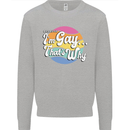 Proud To Be Gay LGBT Pride Awareness Mens Sweatshirt Jumper Sports Grey